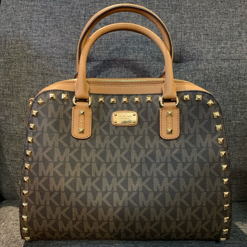 Michael Kors Sandrine Studded Large Satchel